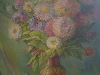 Картина маслом. Астры. 2500 рублей.